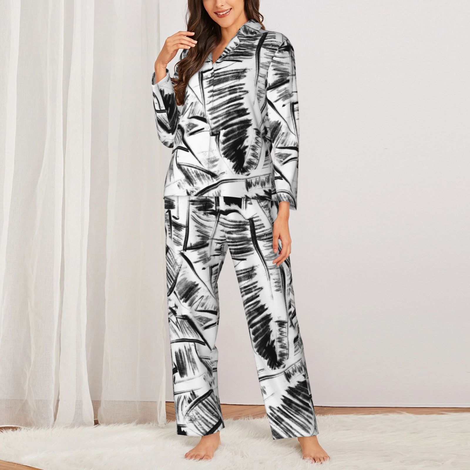 Women's Long-Sleeved Pajama Set