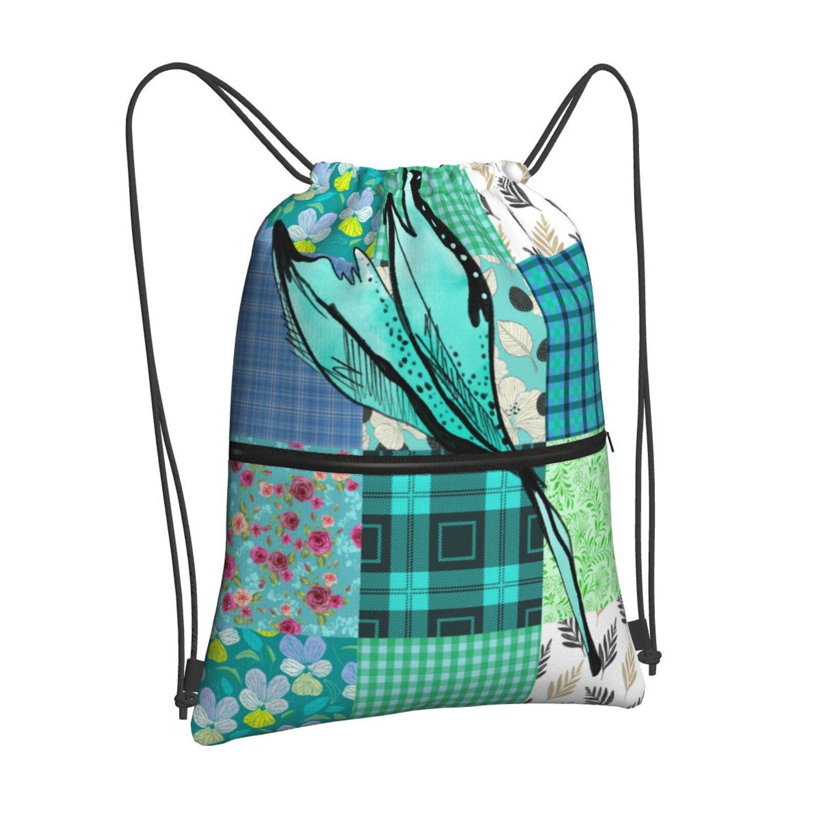 Drawstring Zipper Backpack