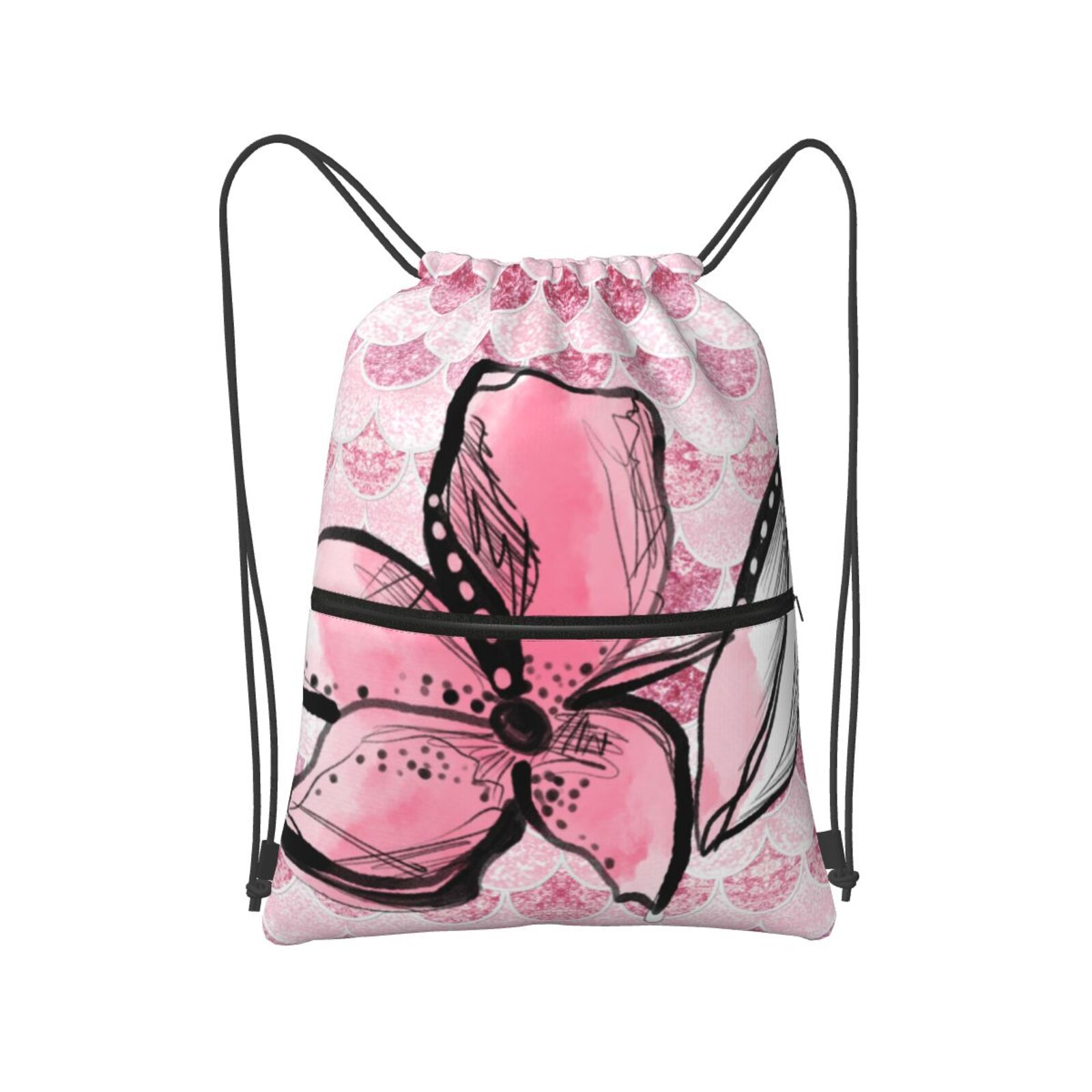 Drawstring Zipper Backpack