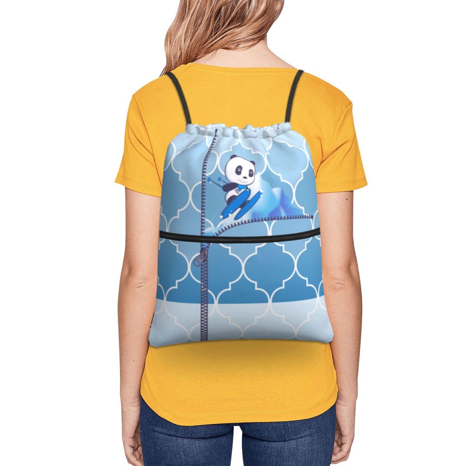 Drawstring Zipper Backpack