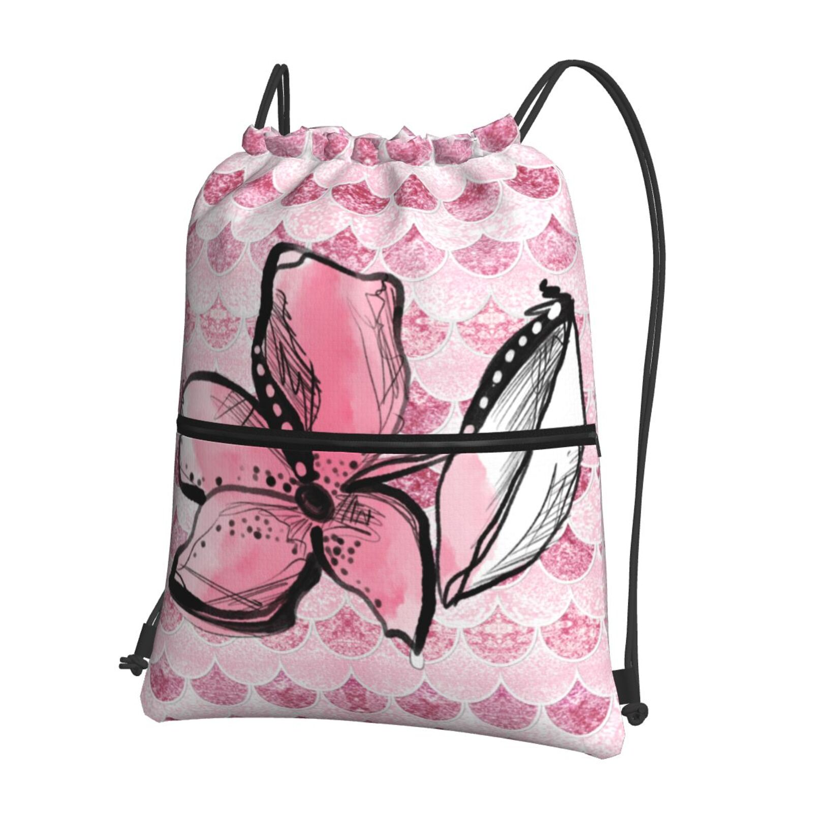 Drawstring Zipper Backpack