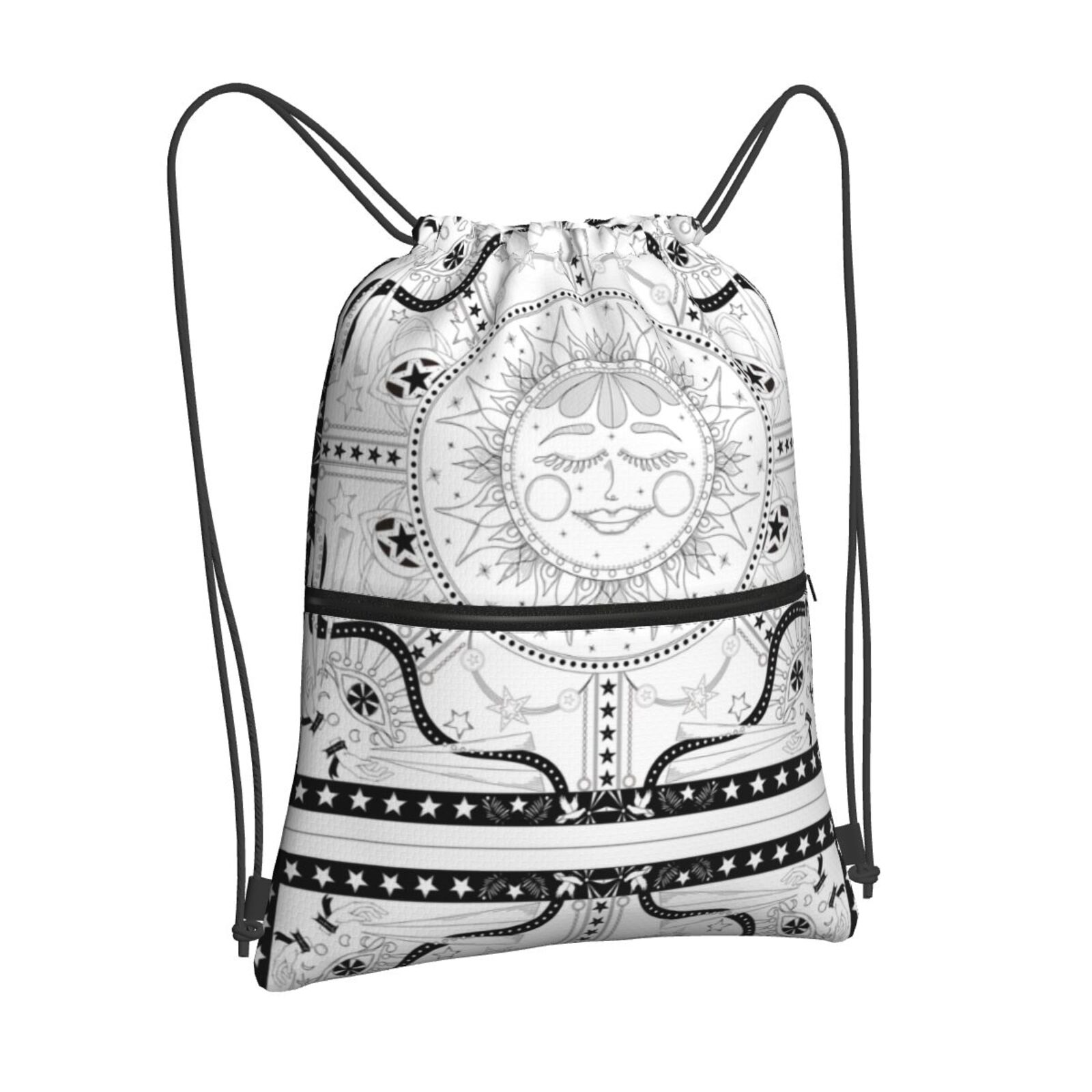 Drawstring Zipper Backpack