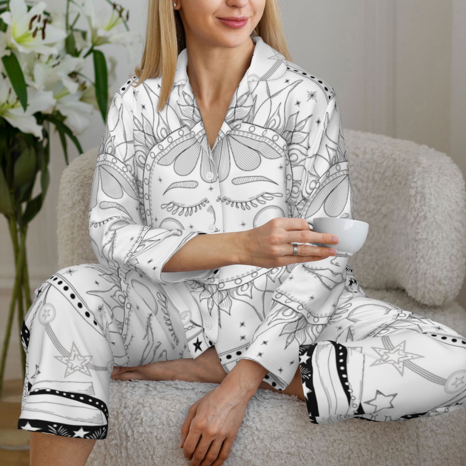 Women's Long-Sleeved Pajama Set