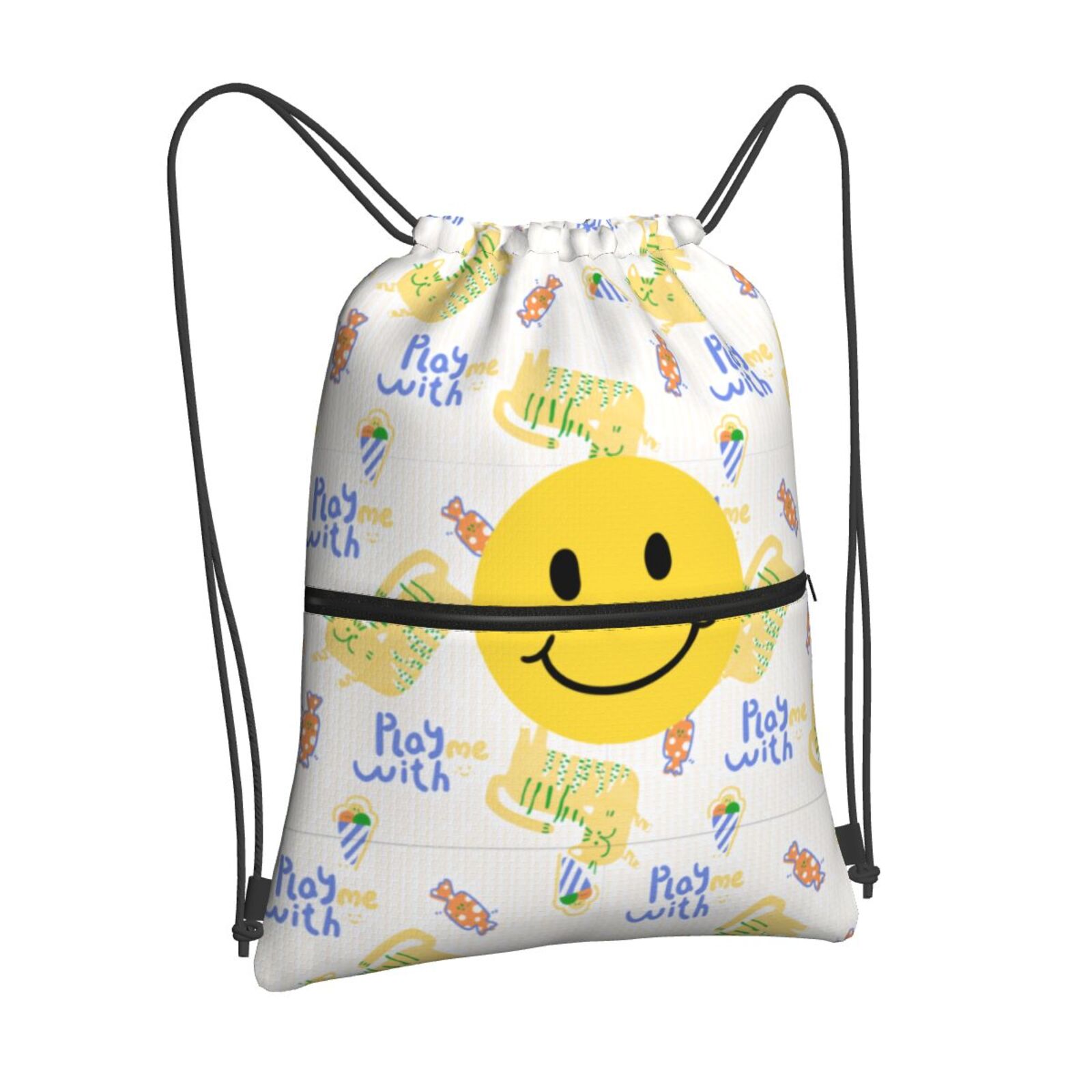 Drawstring Zipper Backpack