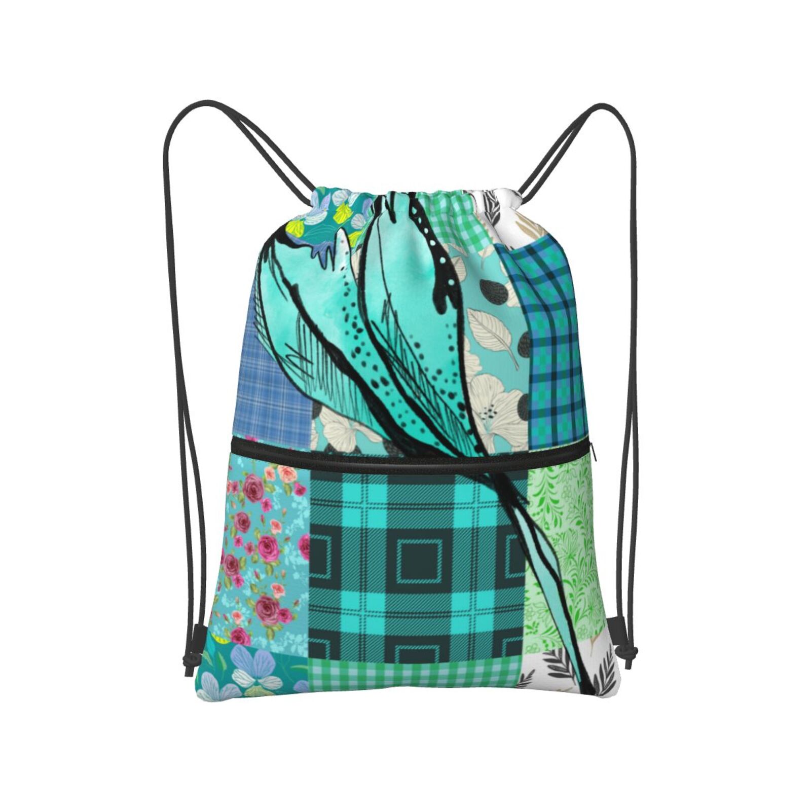 Drawstring Zipper Backpack