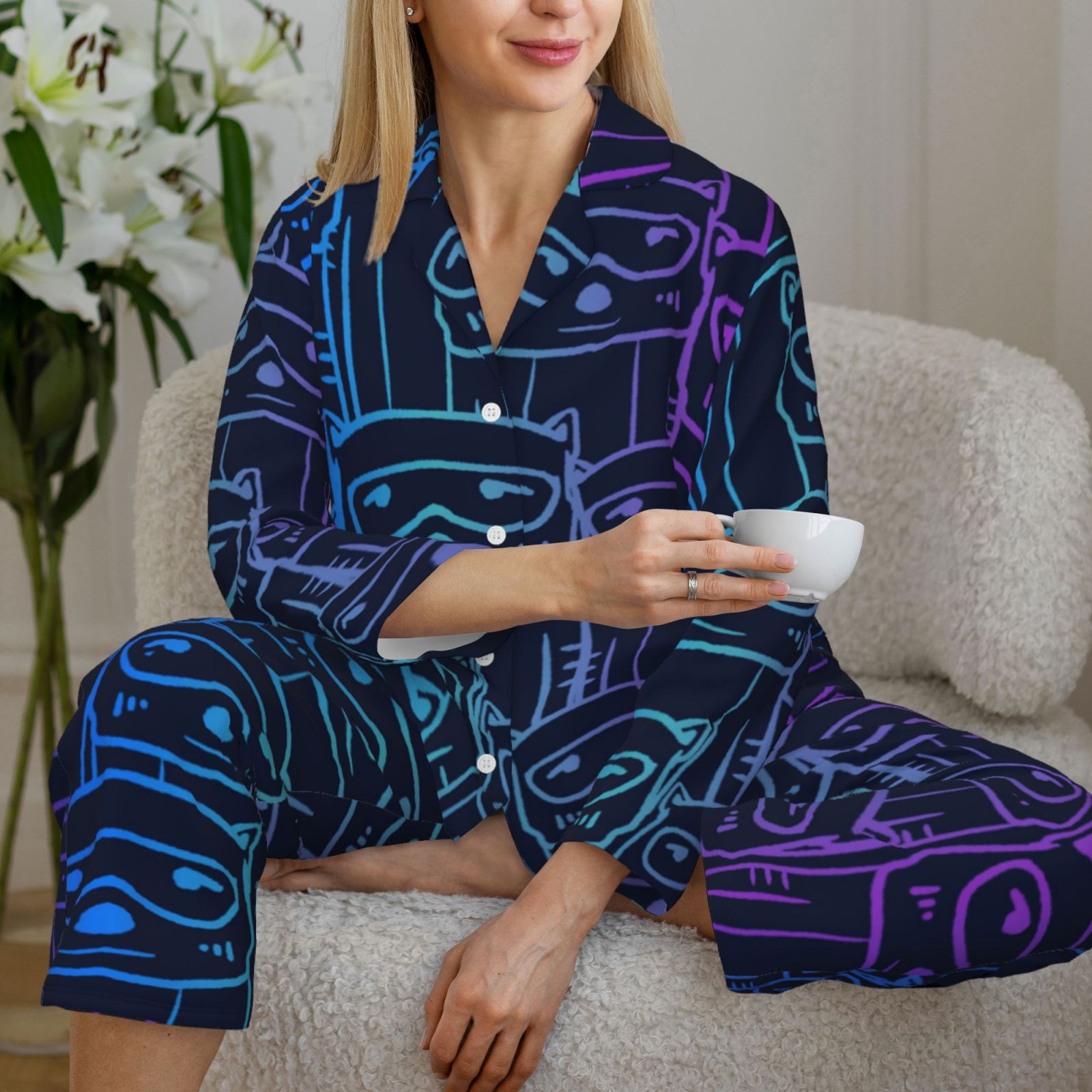 Women's Long-Sleeved Pajama Set