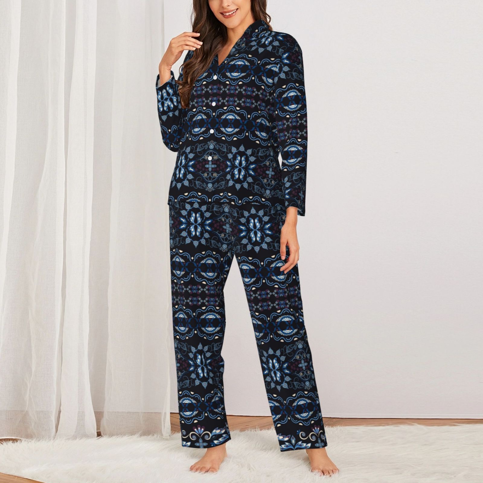 Women's Long-Sleeved Pajama Set