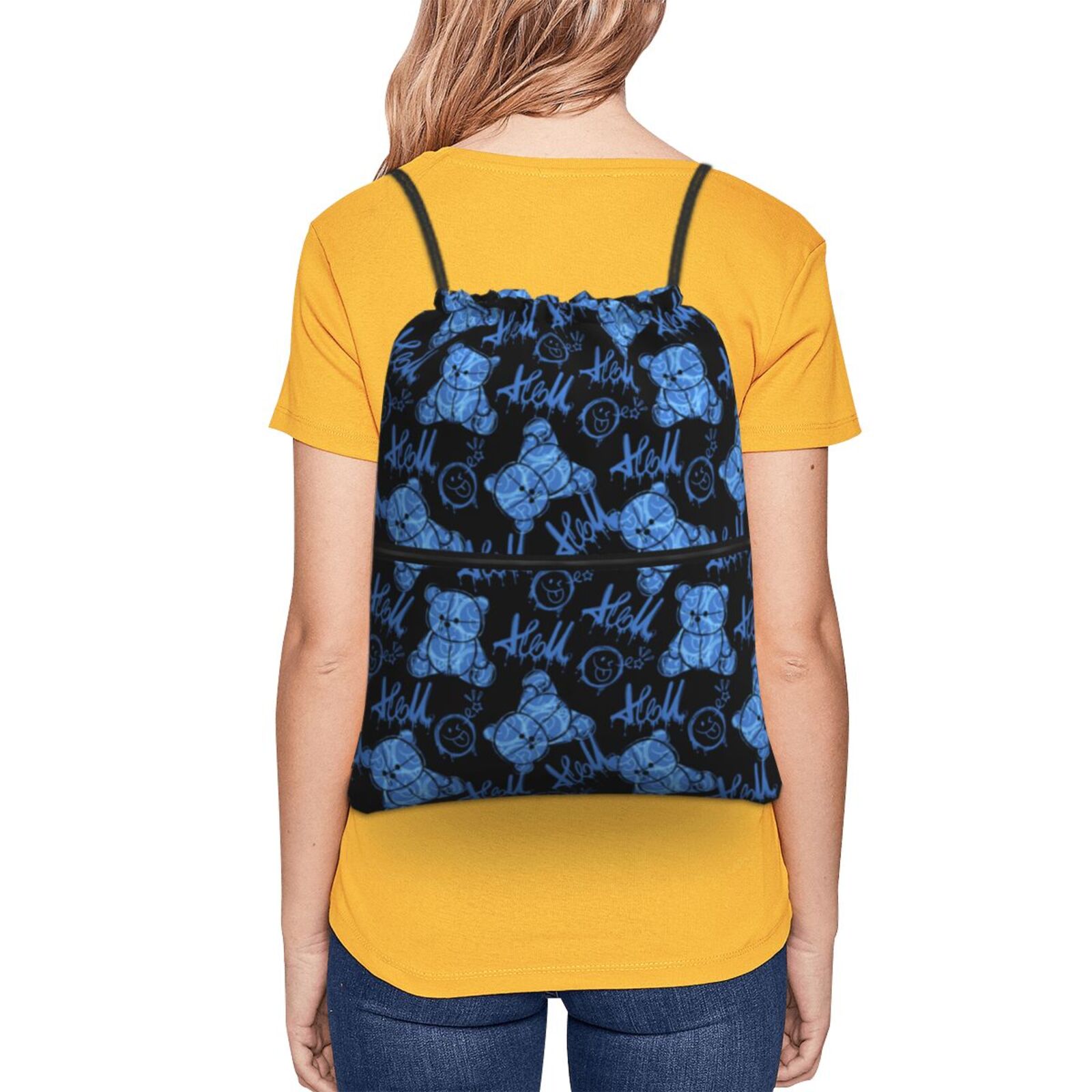 Drawstring Zipper Backpack