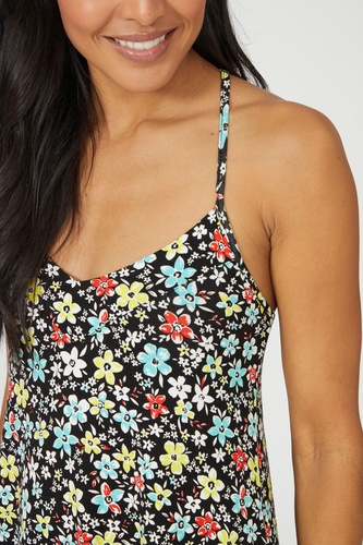 Bright Daisy Jersey Printed Jersey Short Chemise