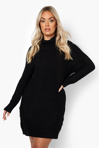 Plus Roll Neck Jumper Dress