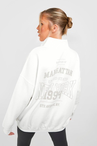 Plus Manhattan Half Zip Sweatshirt