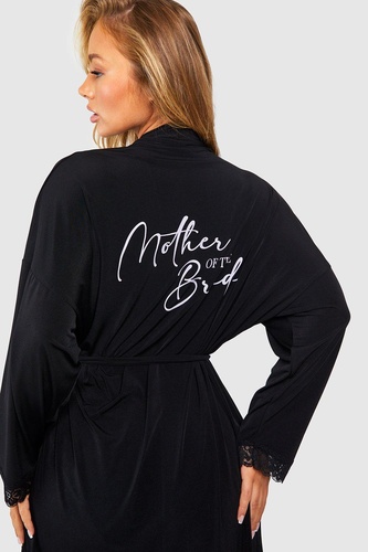 Mother Of The Bride Lace Trim Jersey Robe