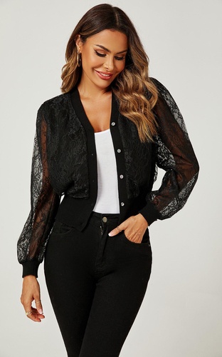 Floral Lace Knit Cardigan