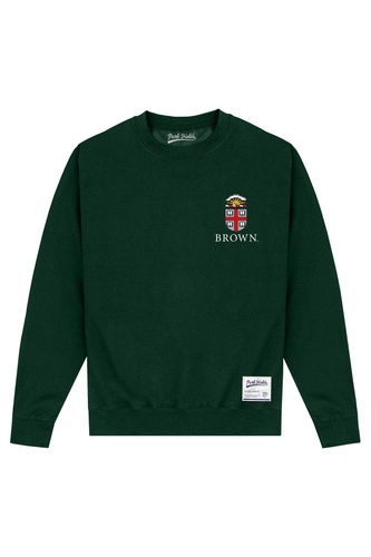 Emblem Sweatshirt Forest Green Crew Neck