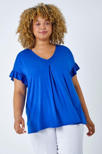 Curve Frill Sleeve Top