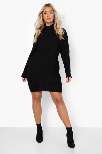 Plus Roll Neck Jumper Dress