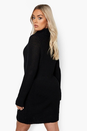 Plus Roll Neck Jumper Dress