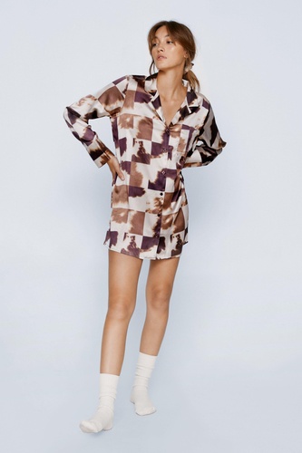 Cow Print Night Shirt amp Scrunchie Set