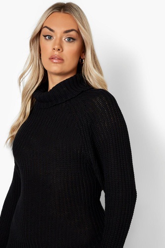 Plus Roll Neck Jumper Dress