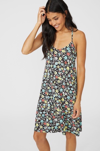 Bright Daisy Jersey Printed Jersey Short Chemise