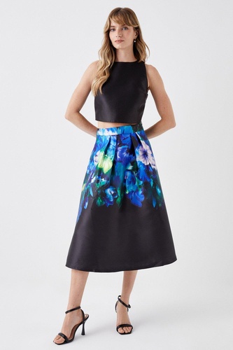 Petite Mesilita Twill Midi Skirt