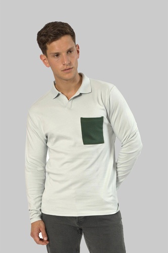 Single Pocket Long Sleeved Polo Shirt