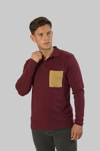 Single Pocket Long Sleeved Polo Shirt