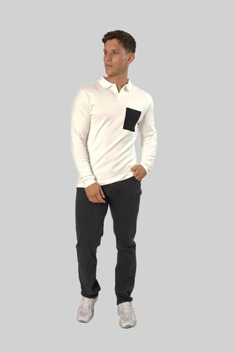 Single Pocket Long Sleeved Polo Shirt