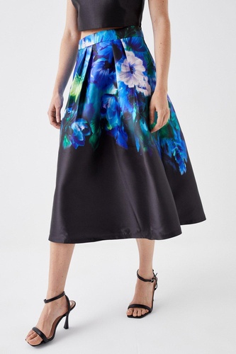 Petite Mesilita Twill Midi Skirt