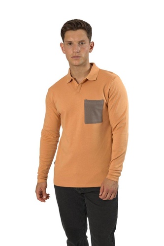 Single Pocket Long Sleeved Polo Shirt