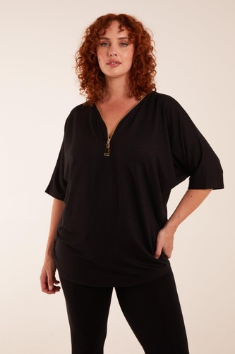 Curve Zip Front Top