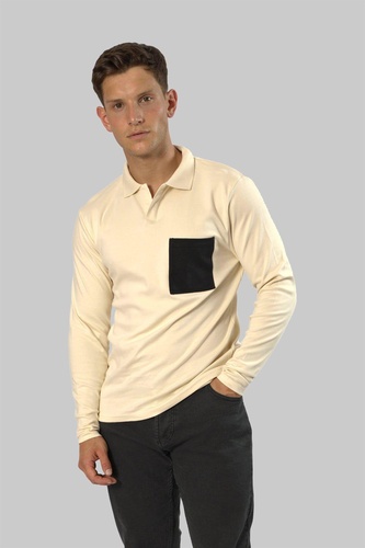 Single Pocket Long Sleeved Polo Shirt