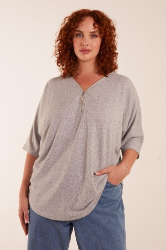 Curve Zip Front Top