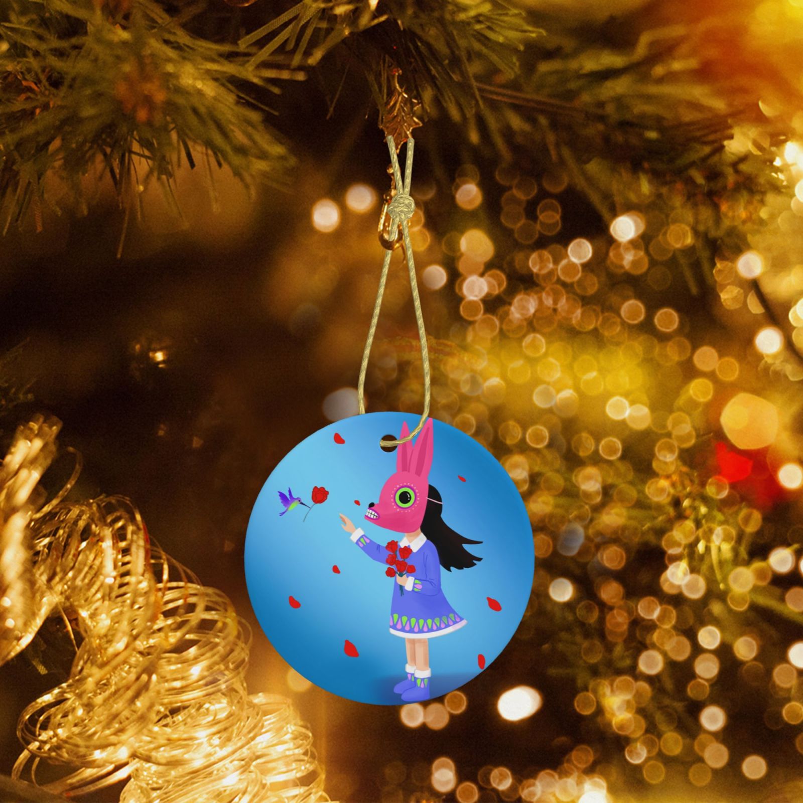 Christmas Tree Ceramic Hanging