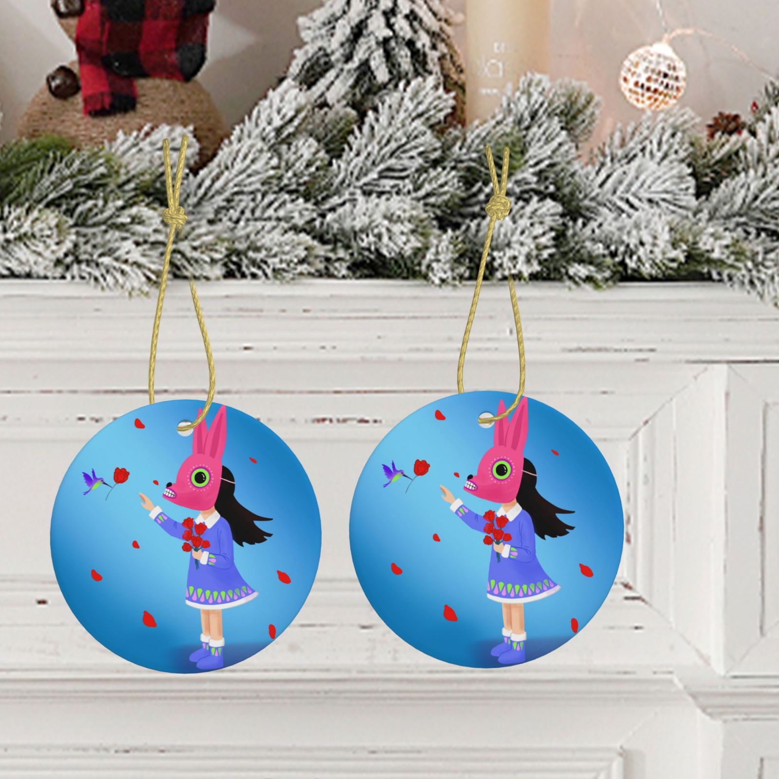 Christmas Tree Ceramic Hanging