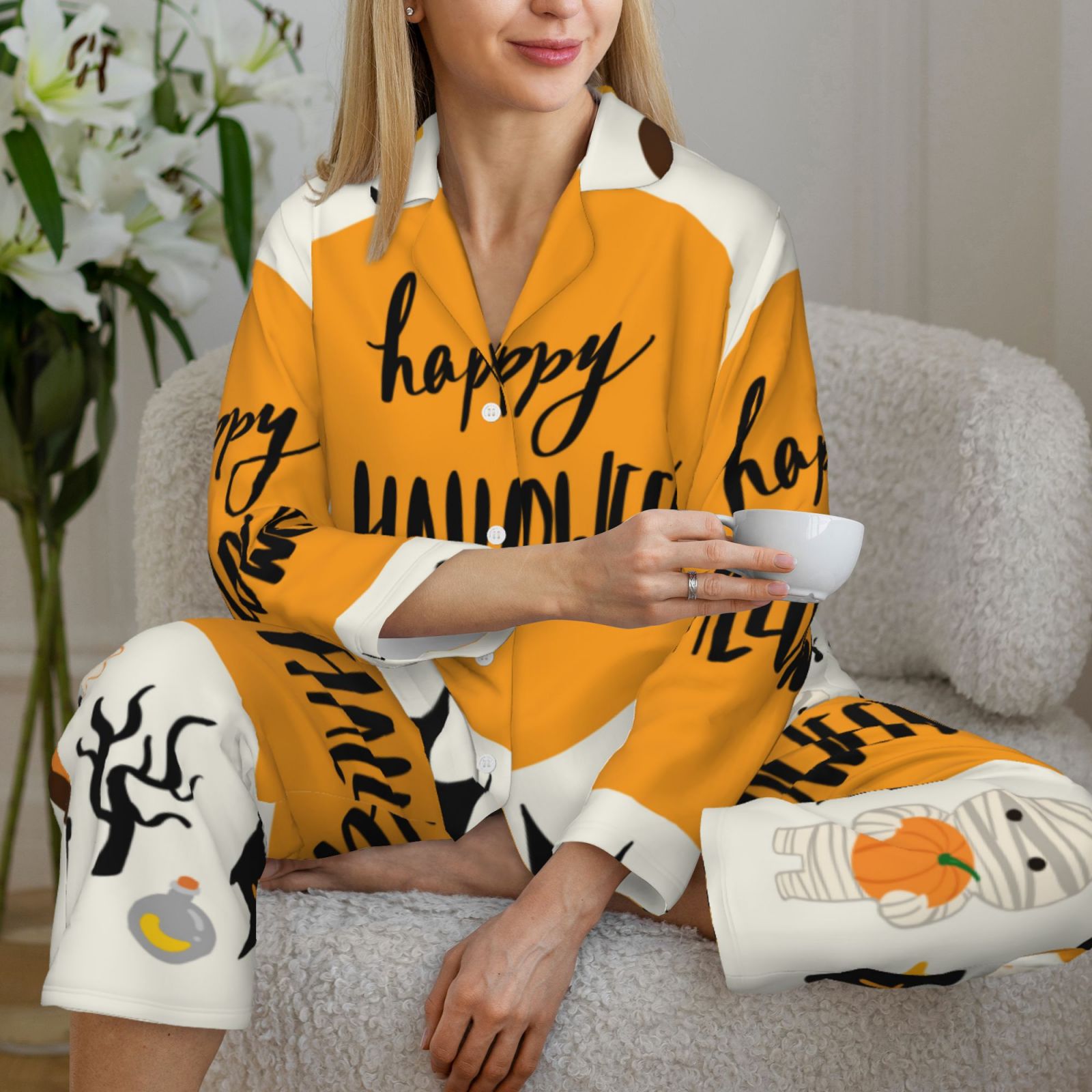 Women's Long-Sleeved Pajama Set