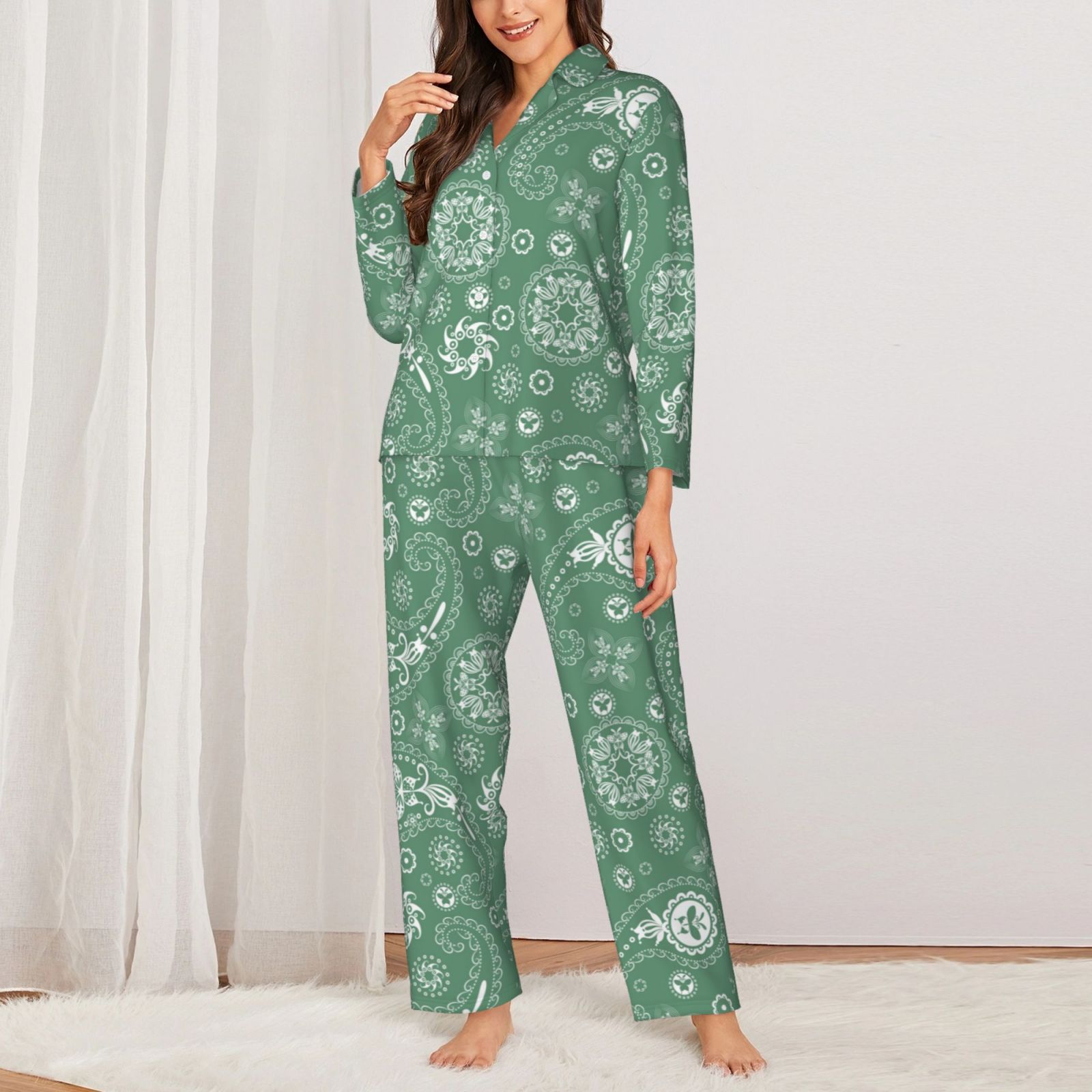 Women's Long-Sleeved Pajama Set