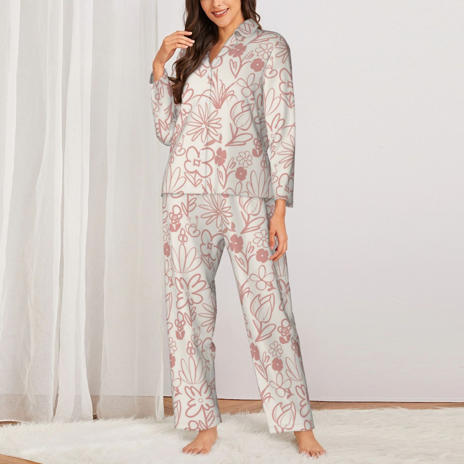 Women's Long-Sleeved Pajama Set