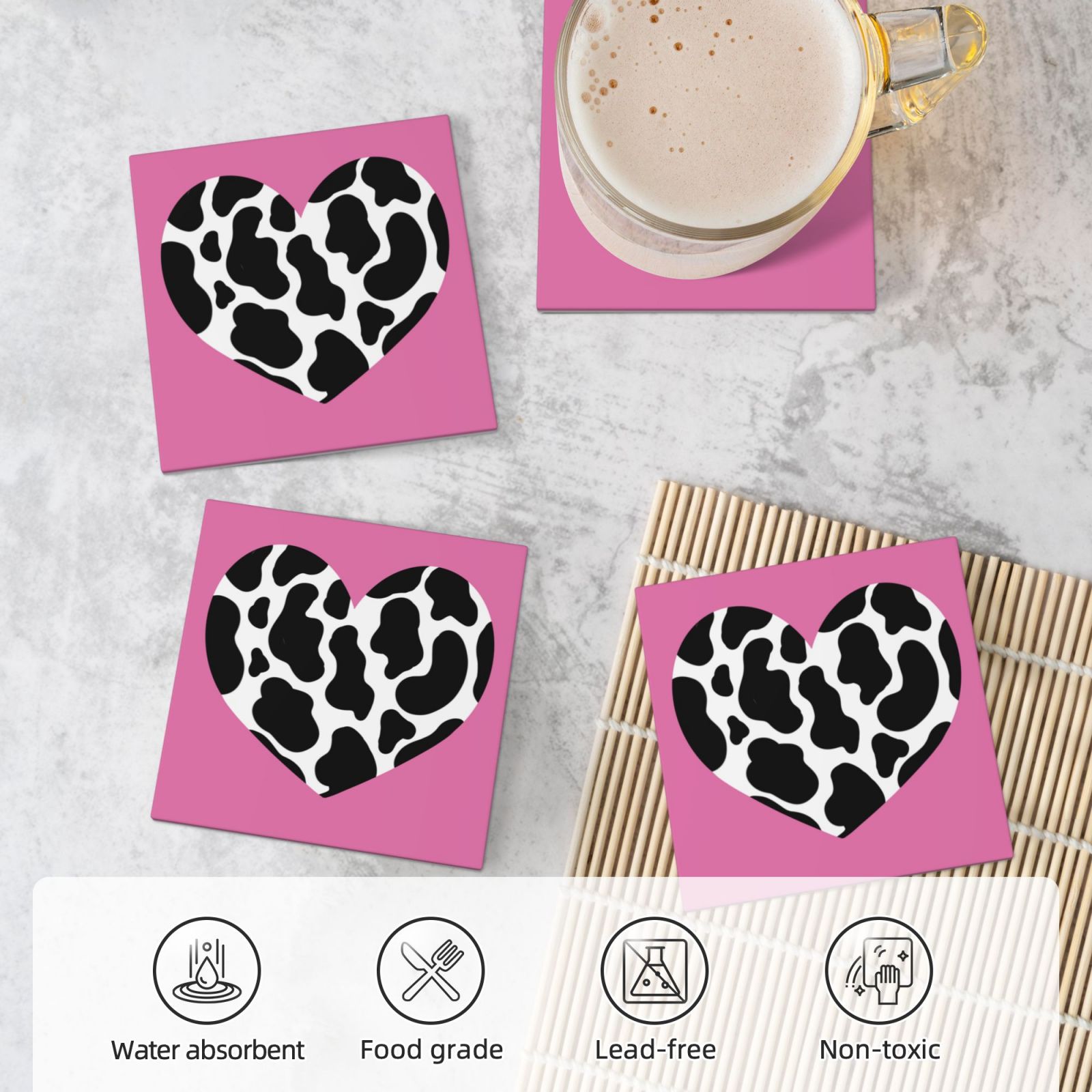 Ceramic Coaster Set Of 4