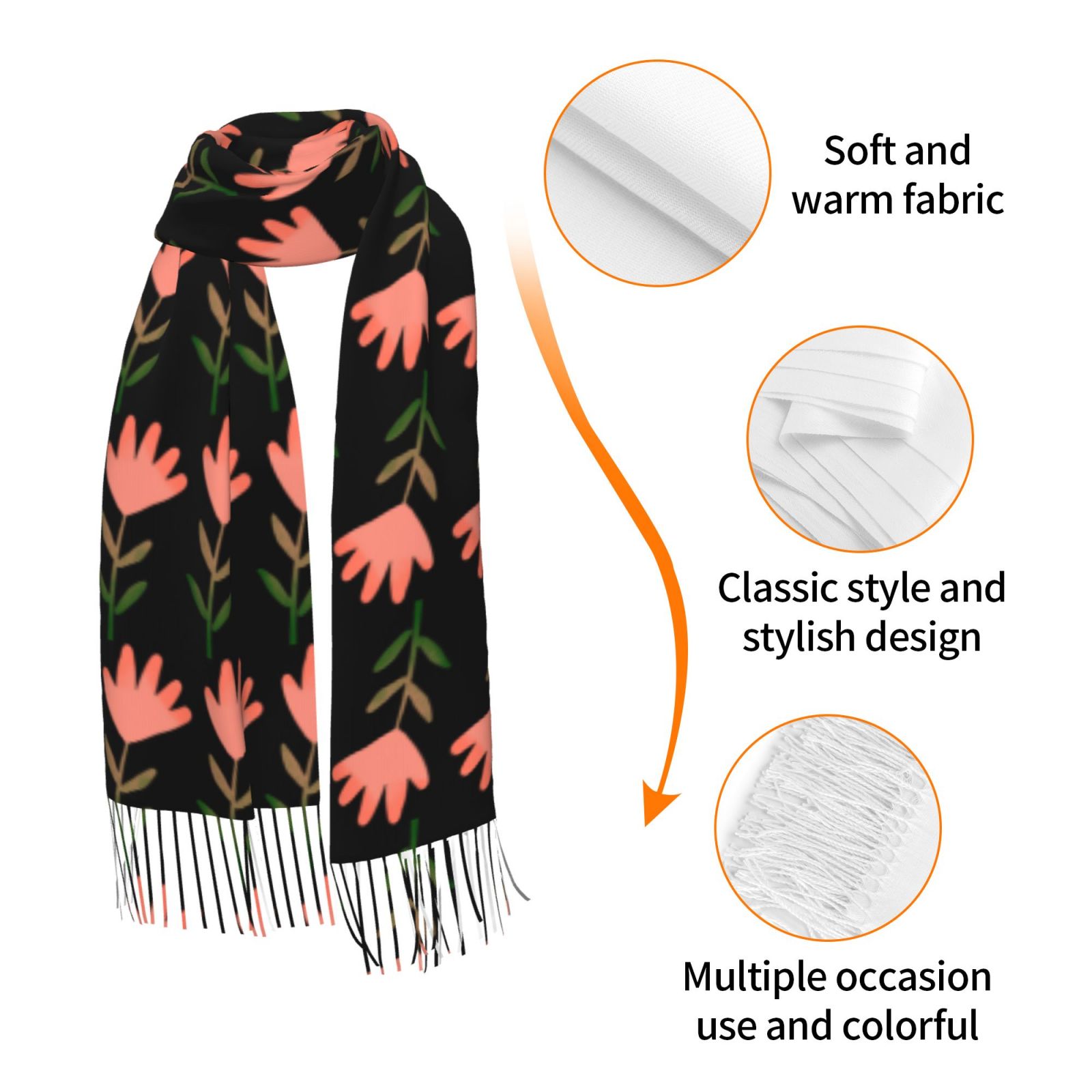 Cashmerette Fringed Scarf