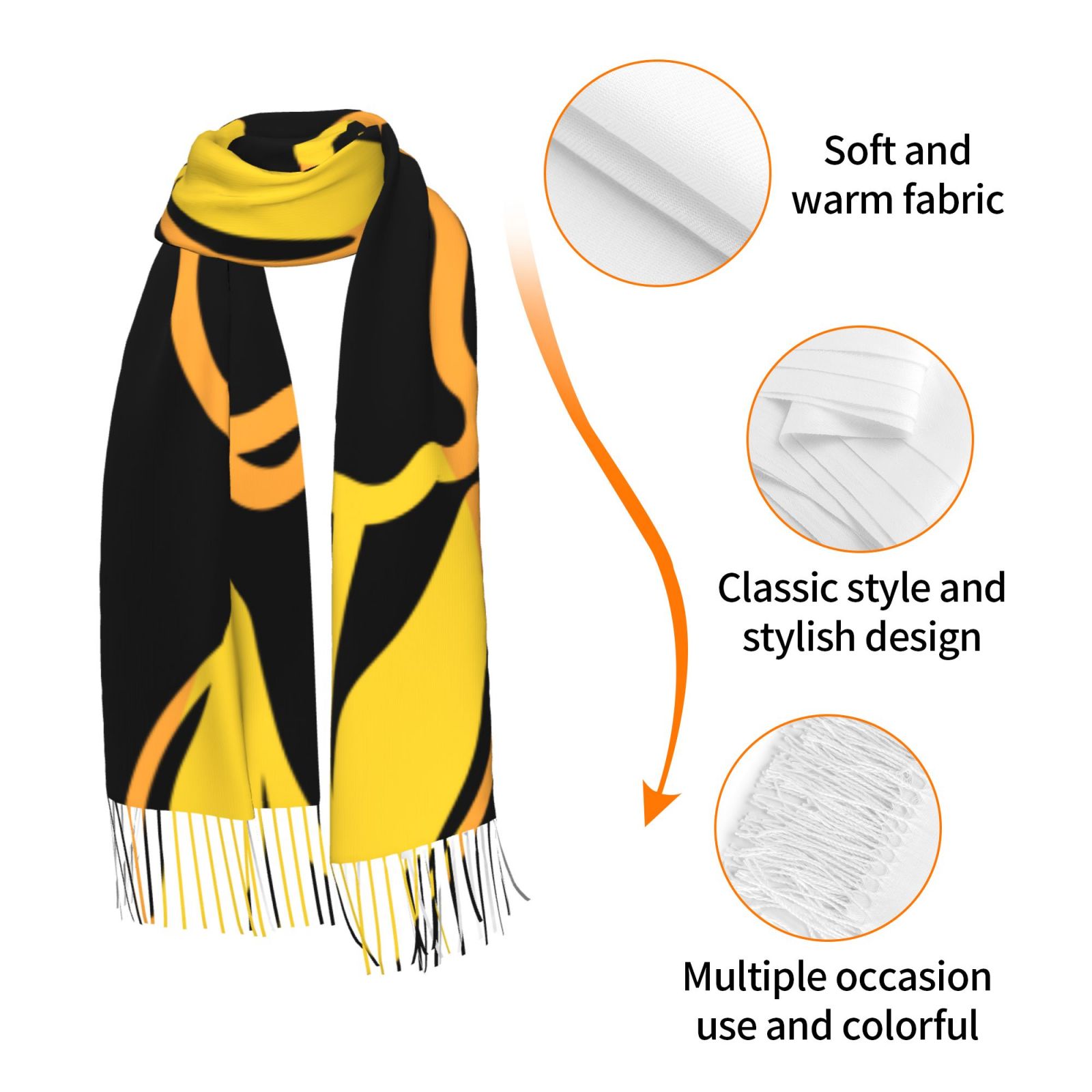 Cashmerette Fringed Scarf