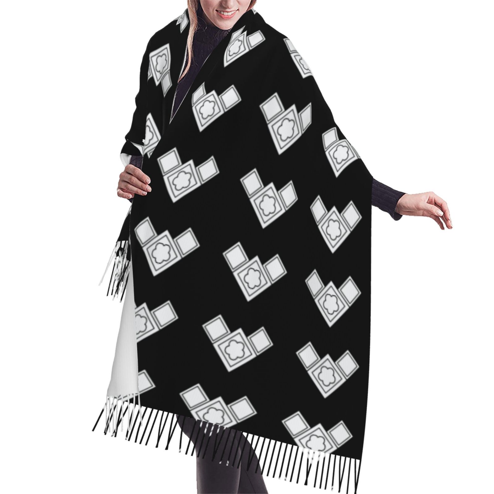 Cashmerette Fringed Scarf