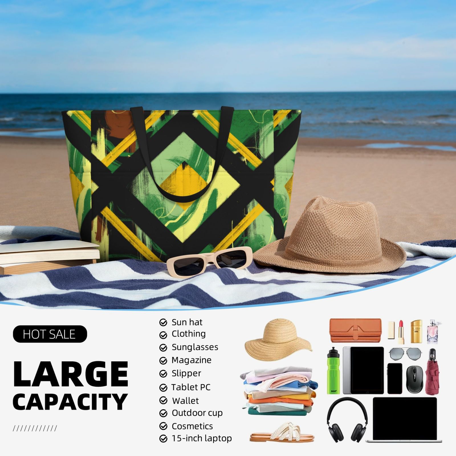 Large Capacity Beach Travel Bag