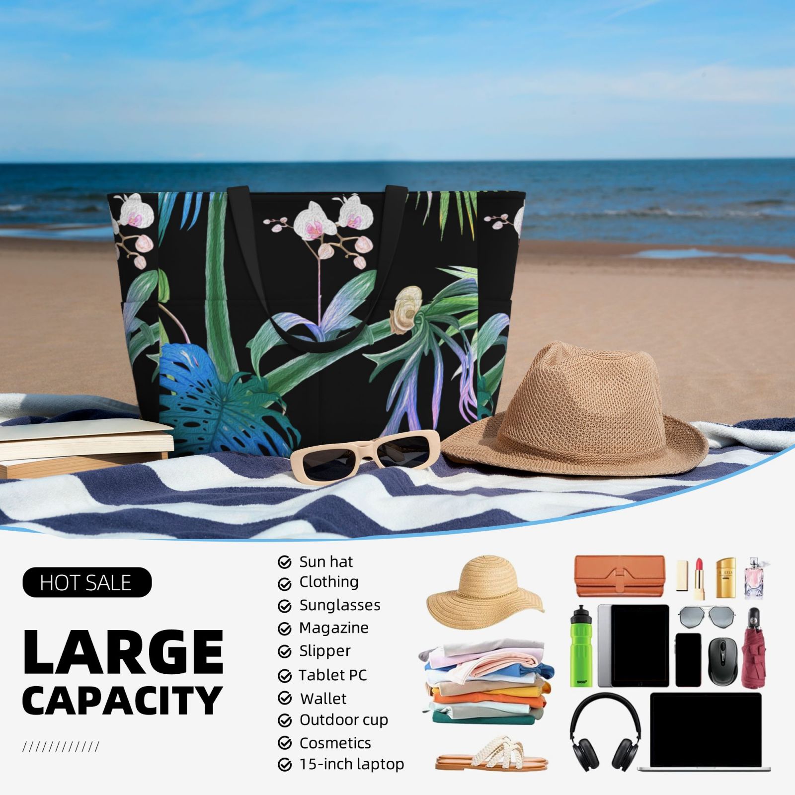 Large Capacity Beach Travel Bag