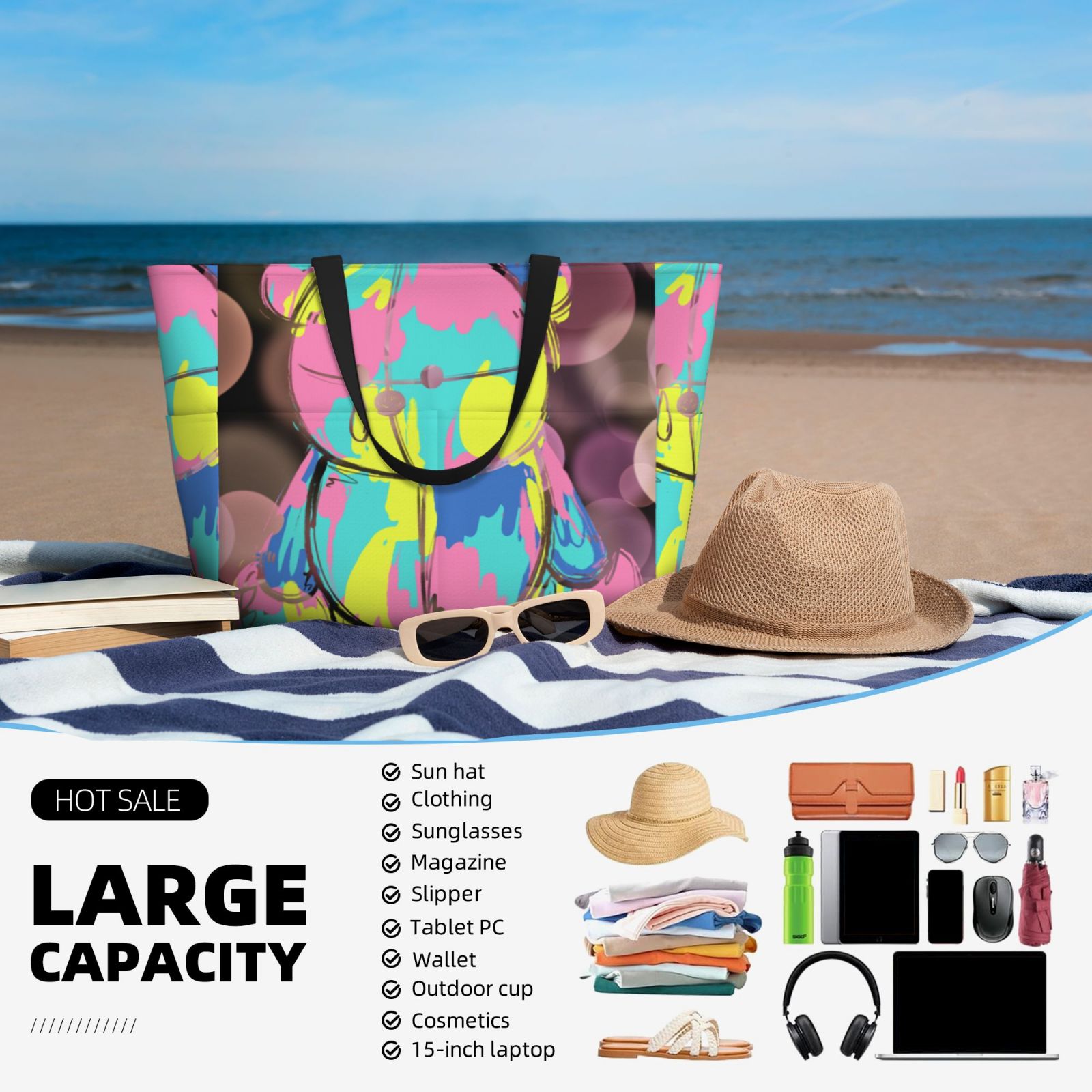 Large Capacity Beach Travel Bag