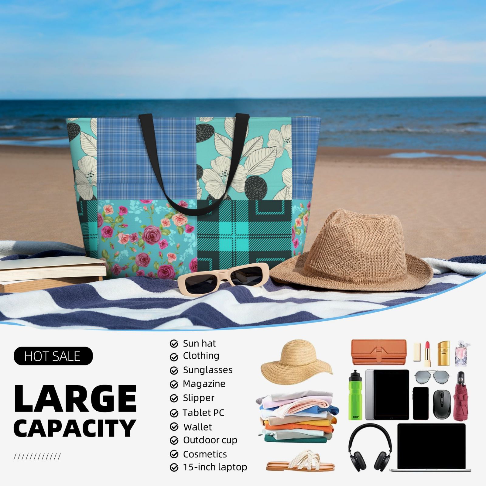 Large Capacity Beach Travel Bag