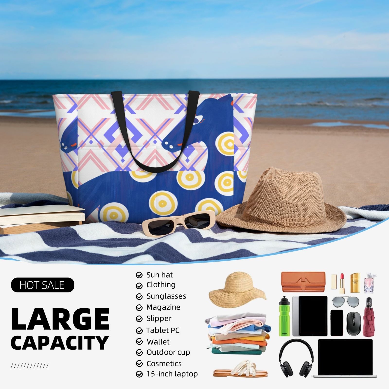 Large Capacity Beach Travel Bag