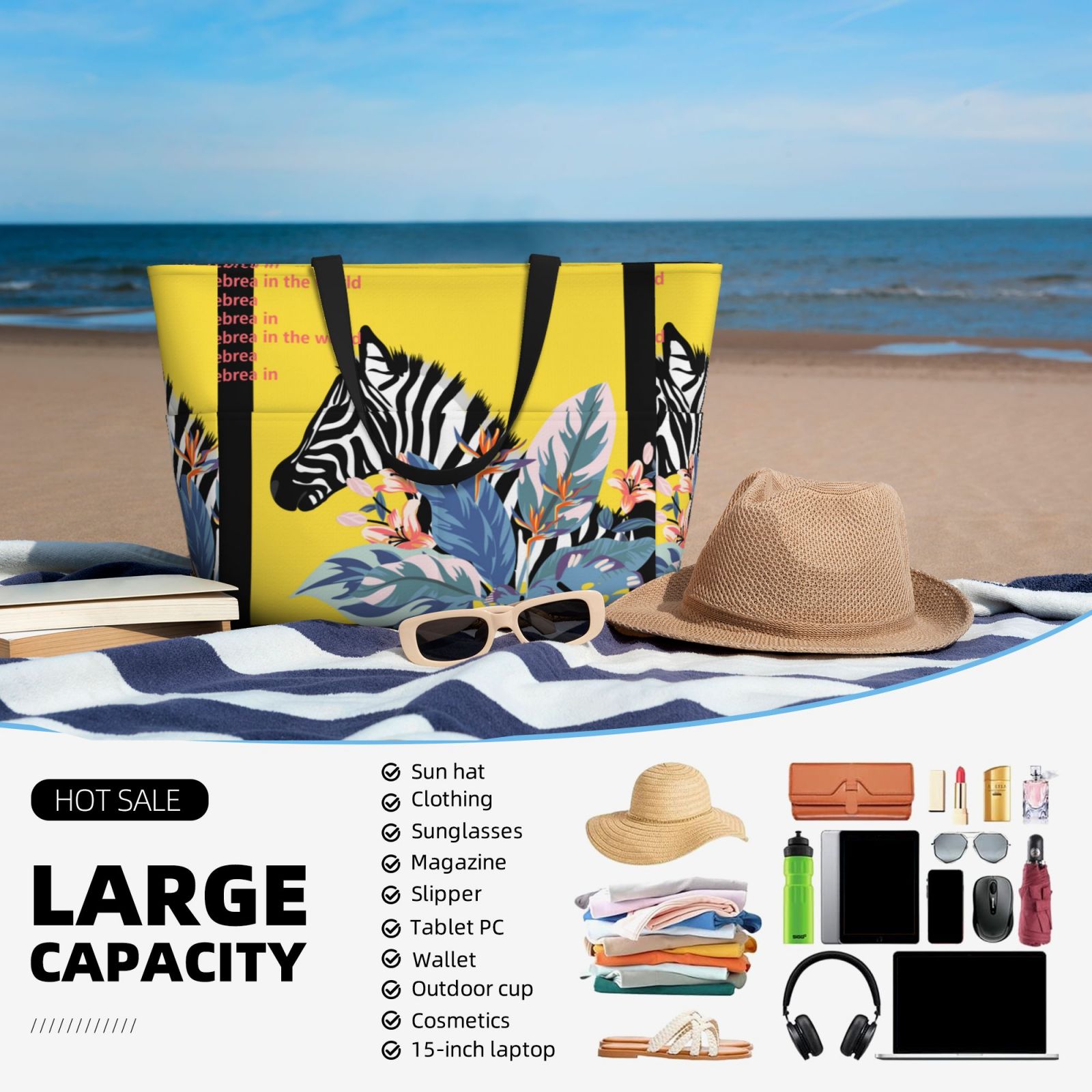 Large Capacity Beach Travel Bag