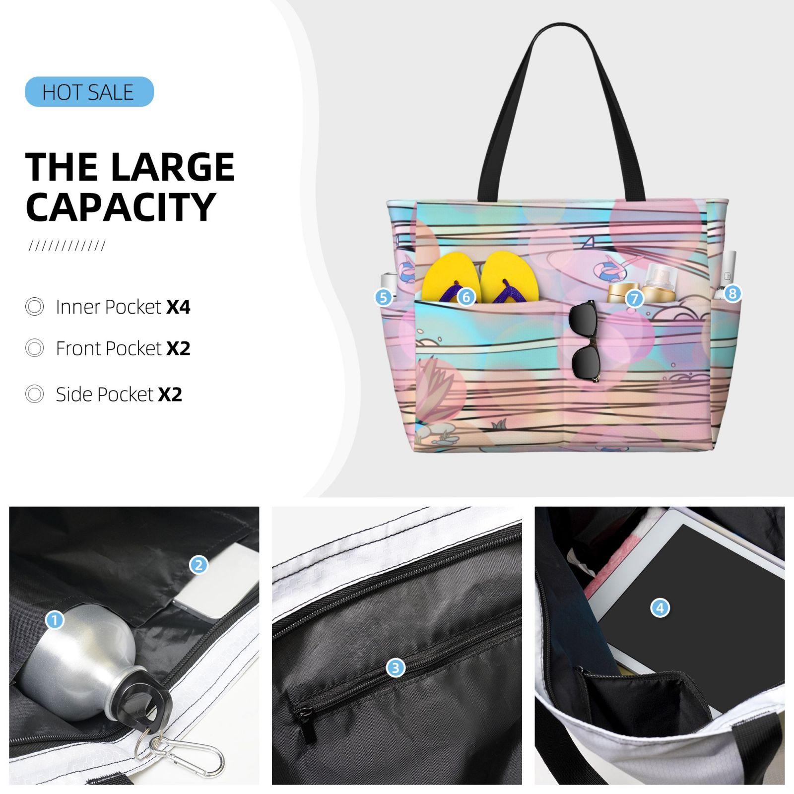 Large Capacity Beach Travel Bag