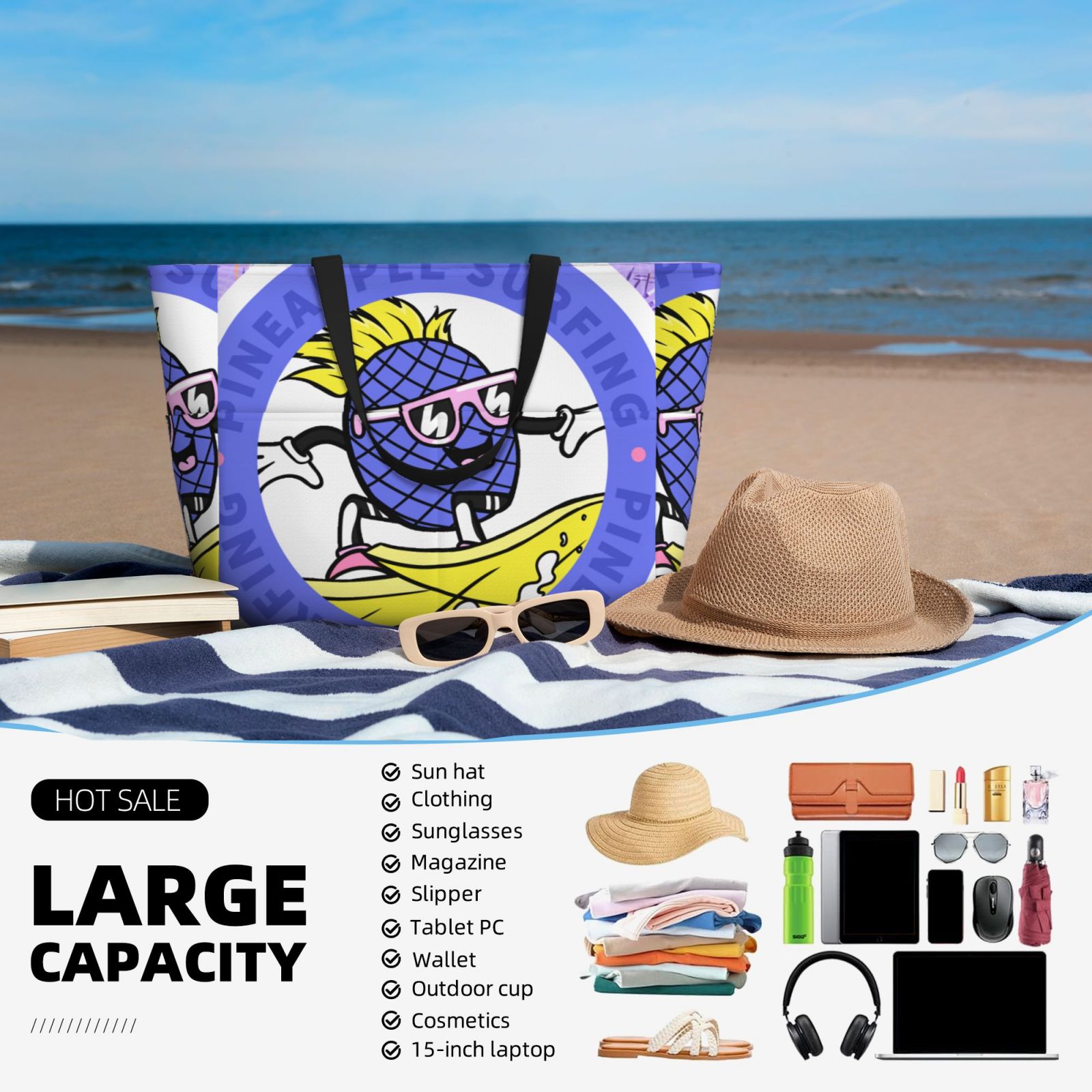 Large Capacity Beach Travel Bag